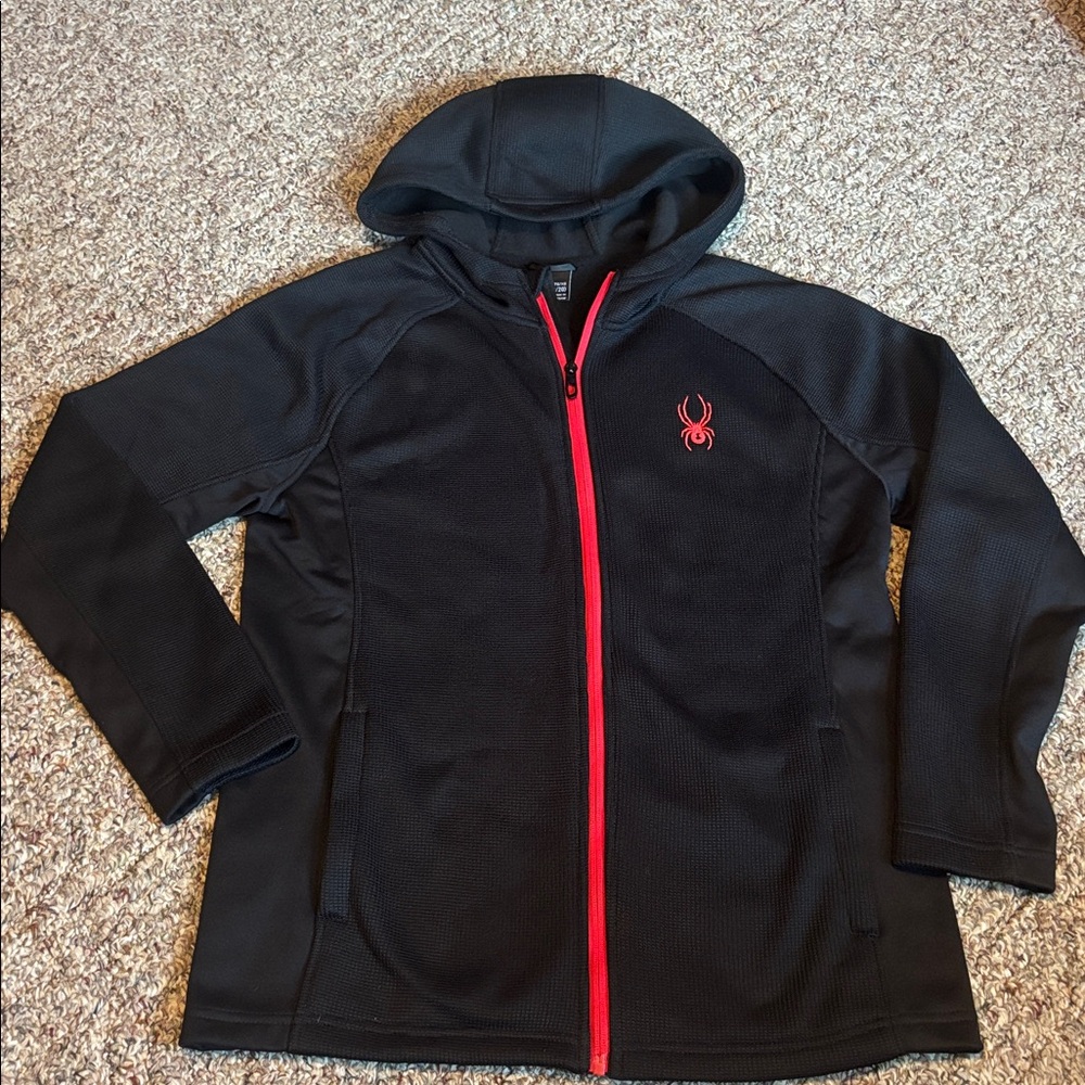 Spyder jacket youth XL 18/20 Black w/ red